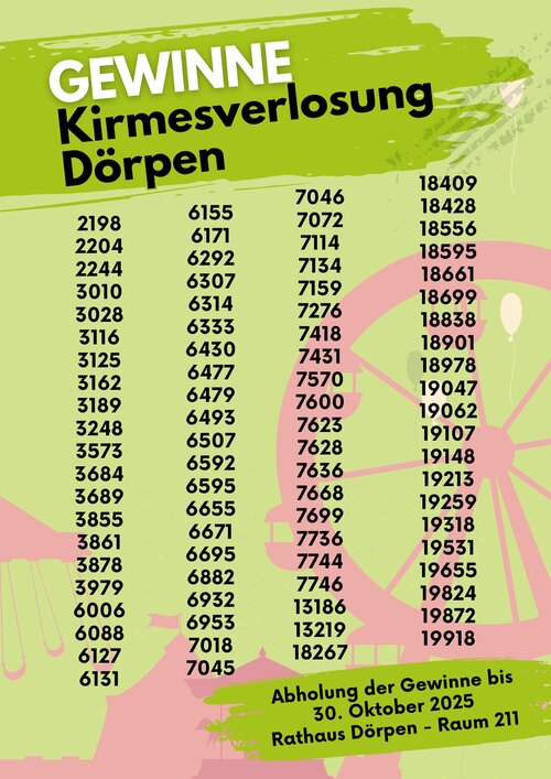 Gewinnerplakat Kirmes Dörpen 2025